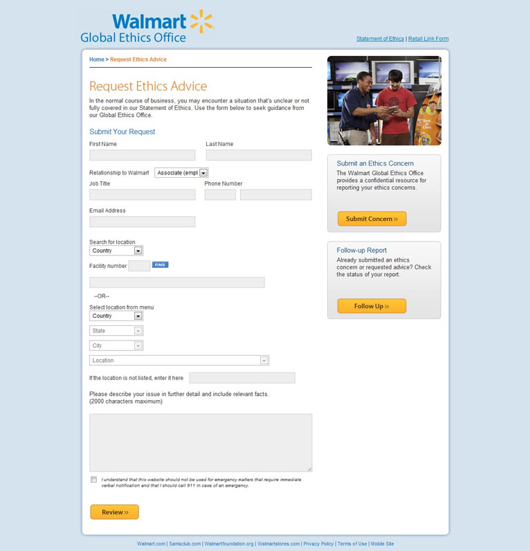 Walmart Ethics